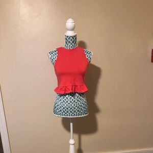 Coral H&M Crop Top Sz Sm